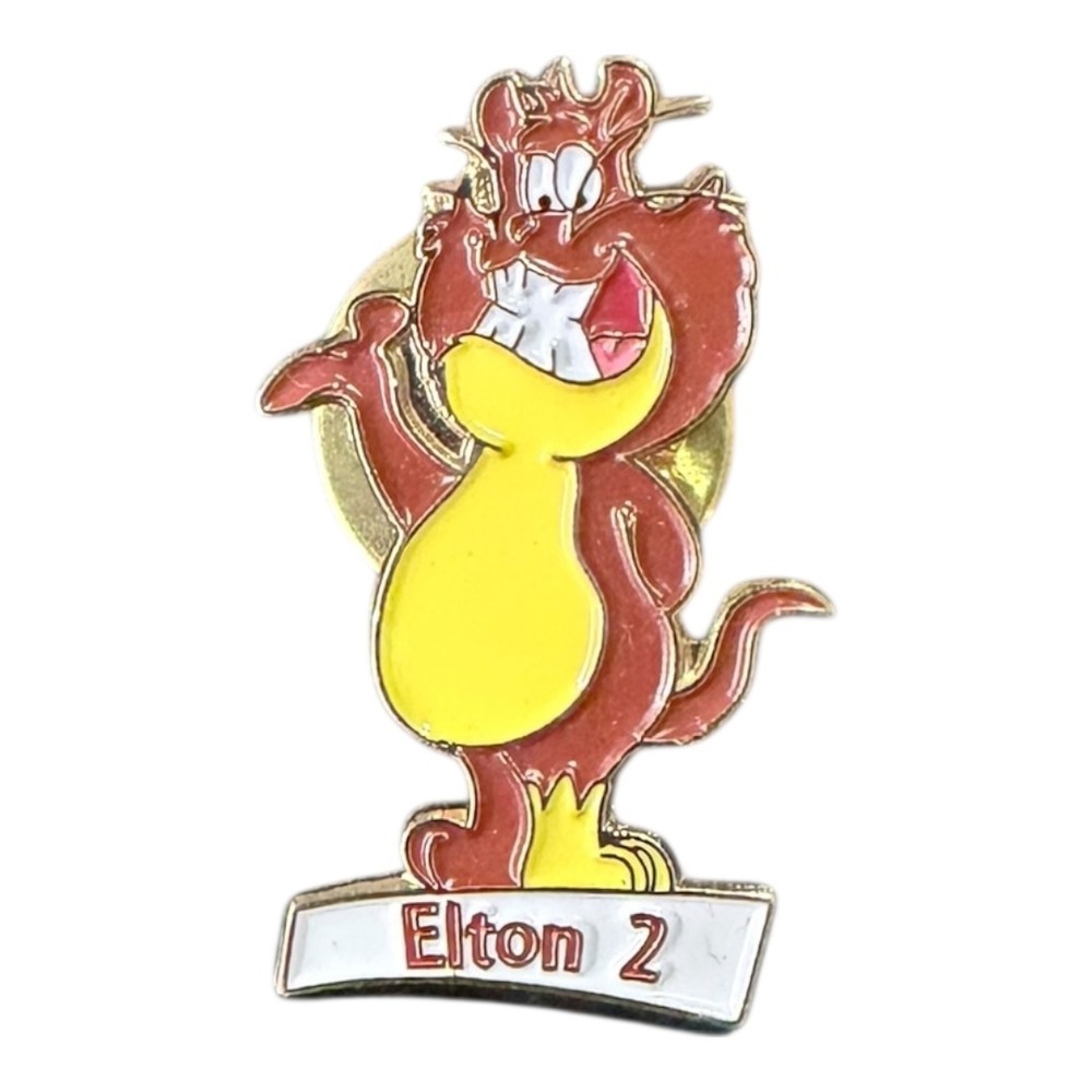 Vintage Cinemark Elton 2 year service character Enamel Pin‎ Badge  Collectible